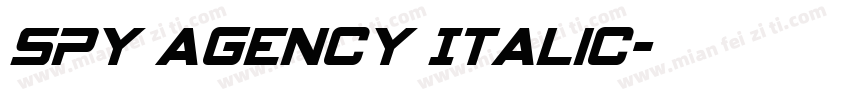 Spy Agency Italic字体转换